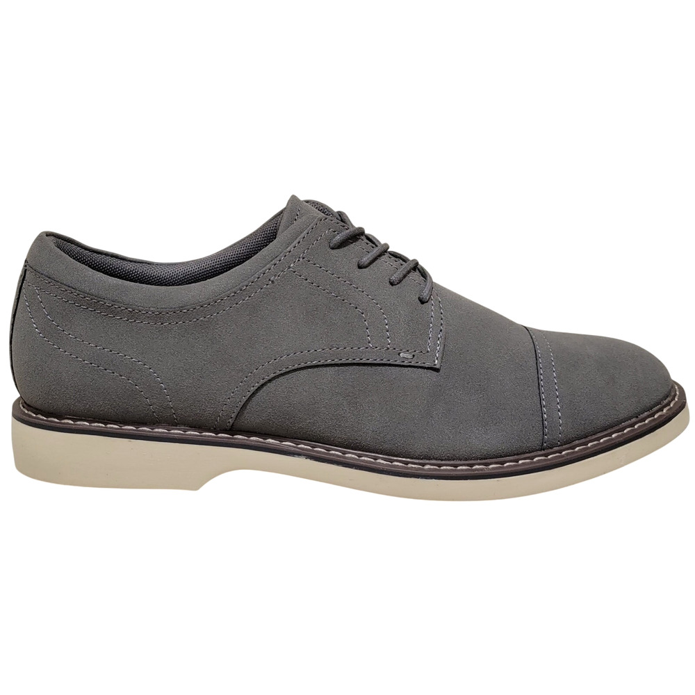 Alfani Men Cap Toe Derby Oxfords Theo Size US 8.5M Grey Microsuede - Picture 2 of 5